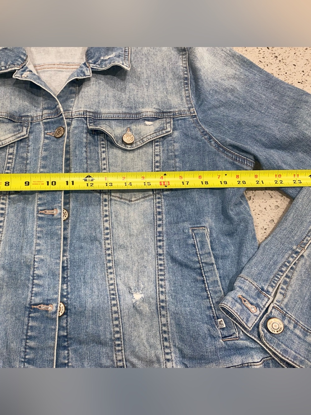 Enjean Denim Trucker Jacket Sz Large - Picture 2 of 14